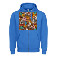 True Royal cow and western seamless pattern Zipper Hoodie - BundleAndBundleShop