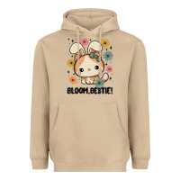 Mushroom bloom bestie cat Heavyweight Hoodie - MaliasSmallBusiness