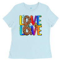 Baby Blue pride lgbtqi love is love Ladies Tee - AdoDesignShop