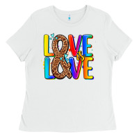 White pride lgbtqi love is love Ladies Tee - AdoDesignShop
