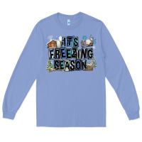 Colony Blue It's Freezing Season Long Sleeve Tee - FaDigitalArtStudio