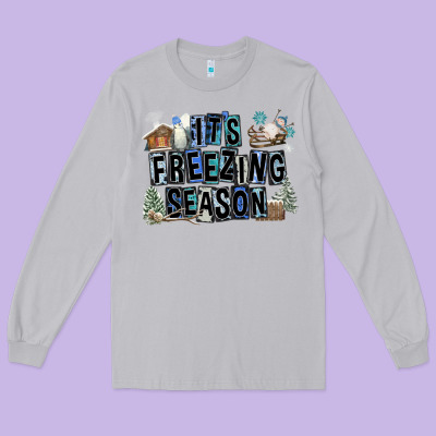 It's Freezing Season Long Sleeve Tee Designed By Fadigitalartstudio