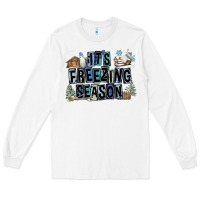 White It's Freezing Season Long Sleeve Tee - FaDigitalArtStudio