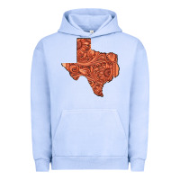 Pigment Grape Ice Texas Map Western Tooled Leather Pattern Urban Hoodie - Bettercallsaul