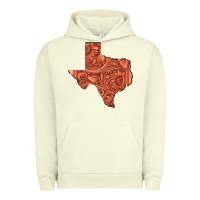 Pigment Pistachio Texas Map Western Tooled Leather Pattern Urban Hoodie - Bettercallsaul
