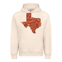 Sandshell Texas Map Western Tooled Leather Pattern Urban Hoodie - Bettercallsaul