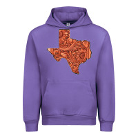 Tulip Texas Map Western Tooled Leather Pattern Urban Hoodie - Bettercallsaul