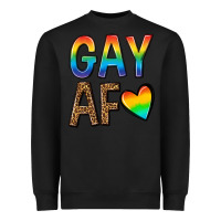 Black gay af Heavyweight Sweatshirt - texasbilliewilder