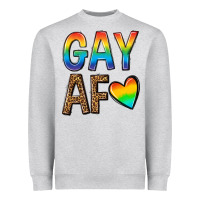 Heather Grey gay af Heavyweight Sweatshirt - texasbilliewilder