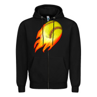 Black softball Zipper Hoodie - JahusDesignShop