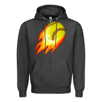 Charcoal Heather softball Zipper Hoodie - JahusDesignShop