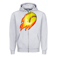 Heather Grey softball Zipper Hoodie - JahusDesignShop
