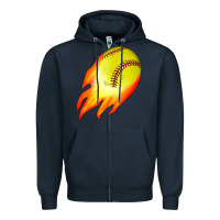 Navy softball Zipper Hoodie - JahusDesignShop