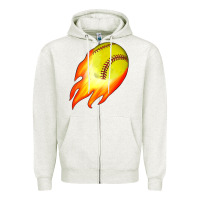 Oatmeal Heather softball Zipper Hoodie - JahusDesignShop