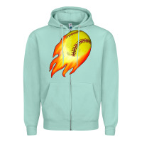 Seafoam softball Zipper Hoodie - JahusDesignShop