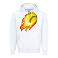 White softball Zipper Hoodie - JahusDesignShop