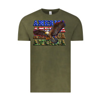 Vintage Olive america america america america Vintage Tee - Zillion Design Studio