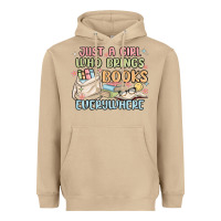 Mushroom just a girl who brings books everywhere Heavyweight Hoodie - MaliasSmallBusiness