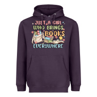 Plum just a girl who brings books everywhere Heavyweight Hoodie - MaliasSmallBusiness