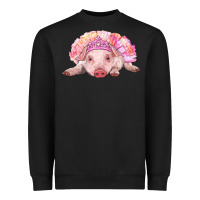 Black Balerina Baby Pig With Tutu Heavyweight Sweatshirt - RanaPortraitStore