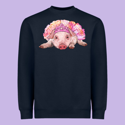 Heavyweight Sweatshirt Balerina Baby Pig With Tutu