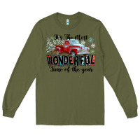 Army Green It's The Most Wonderful Time Of The Year Long Sleeve Tee - FaDigitalArtStudio