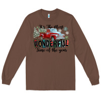 Chestnut It's The Most Wonderful Time Of The Year Long Sleeve Tee - FaDigitalArtStudio