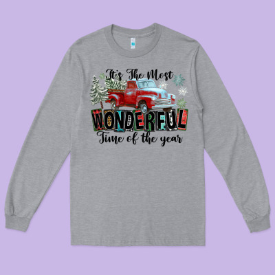 It's The Most Wonderful Time Of The Year Long Sleeve Tee Designed By Fadigitalartstudio