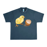 Midnight Navy chick with egg Urban Heavy Tee - RanaPortraitStore