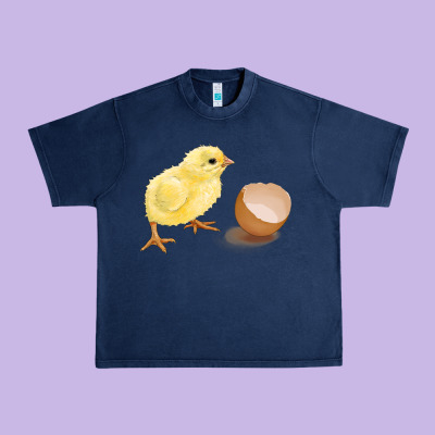 Chick With Egg Urban Heavy Tee Designed By Ranaportraitstore