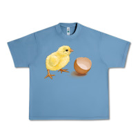 Pebble Blue chick with egg Urban Heavy Tee - RanaPortraitStore