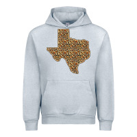 Heather Grey Western Texas Map Leopard Pattern Urban Hoodie - Bettercallsaul