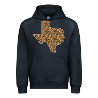 Navy Western Texas Map Leopard Pattern Urban Hoodie - Bettercallsaul