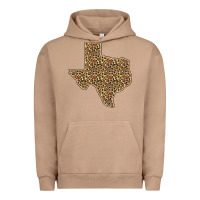 Pigment Burro Western Texas Map Leopard Pattern Urban Hoodie - Bettercallsaul