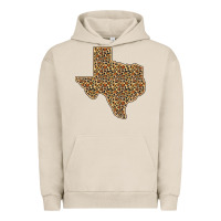Pigment French Oak Western Texas Map Leopard Pattern Urban Hoodie - Bettercallsaul