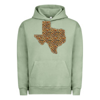 Pigment Oil Green Western Texas Map Leopard Pattern Urban Hoodie - Bettercallsaul