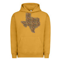 Pigment Peanut Butter Western Texas Map Leopard Pattern Urban Hoodie - Bettercallsaul