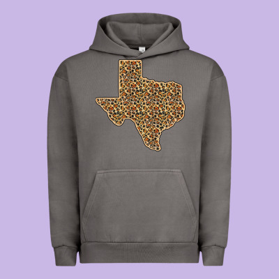 Western Texas Map Leopard Pattern Urban Hoodie Designed By Bettercallsaul