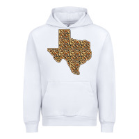 White Western Texas Map Leopard Pattern Urban Hoodie - Bettercallsaul