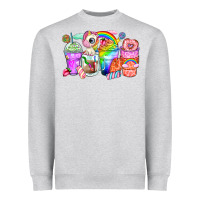 Heather Grey unicorn coffee cups Heavyweight Sweatshirt - Zillion Design Studio
