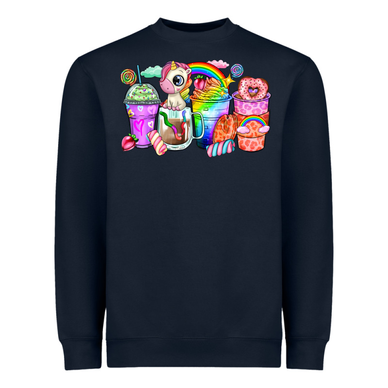 Unicorn Coffee Cups Heavyweight Sweatshirt by Zillion Design Studio | Teevron