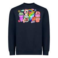 Navy unicorn coffee cups Heavyweight Sweatshirt - Zillion Design Studio
