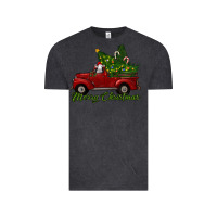 Vintage Black merry christmas baby sheep trees with truck Vintage Tee - RanaPortraitStore