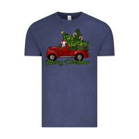 Vintage Denim merry christmas baby sheep trees with truck Vintage Tee - RanaPortraitStore