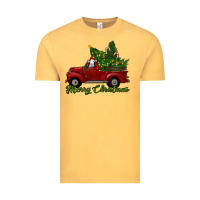 Vintage Mustard merry christmas baby sheep trees with truck Vintage Tee - RanaPortraitStore