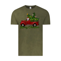 Vintage Olive merry christmas baby sheep trees with truck Vintage Tee - RanaPortraitStore