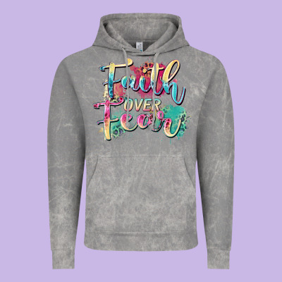 Faith Over Fear Vintage Hoodie Designed By Zillion Design Studio