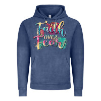 Vintage Denim faith over fear Vintage Hoodie - Zillion Design Studio