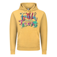 Vintage Mustard faith over fear Vintage Hoodie - Zillion Design Studio