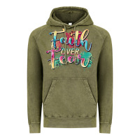 Vintage Olive faith over fear Vintage Hoodie - Zillion Design Studio